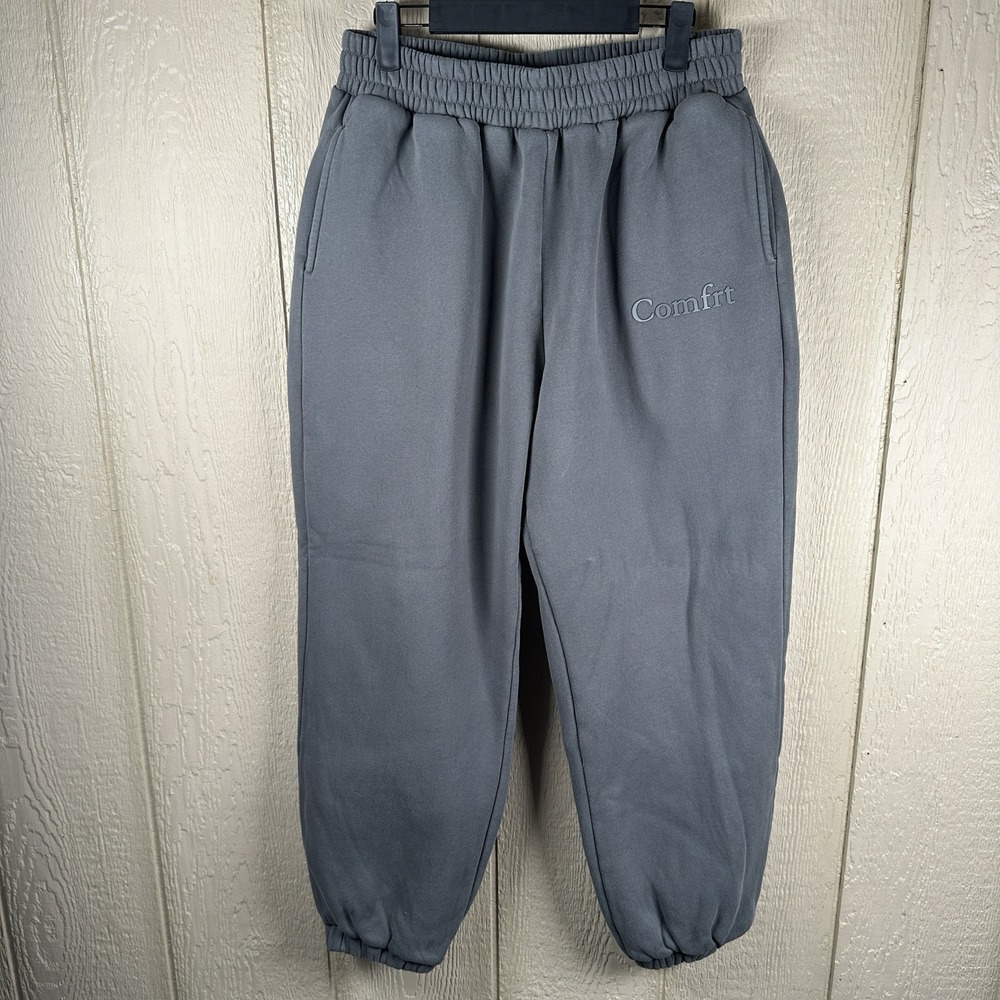 Comfrt Signature Sweatpant Joggers Womens Sz Large Gray Fleece Pull On Athletic